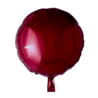 Folieballon rund bordeaux