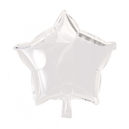 Folieballon stjerne hvid