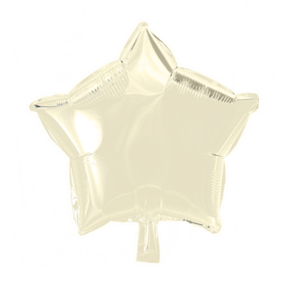 Folieballon stjerne elfenben
