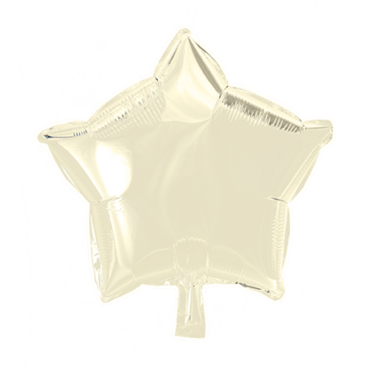Folieballon stjerne elfenben