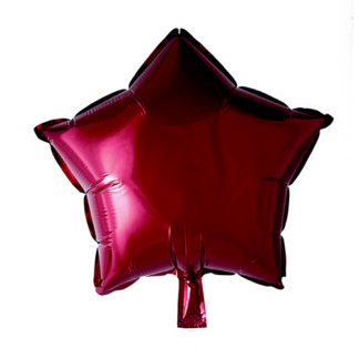 Folieballon stjerne bordeaux