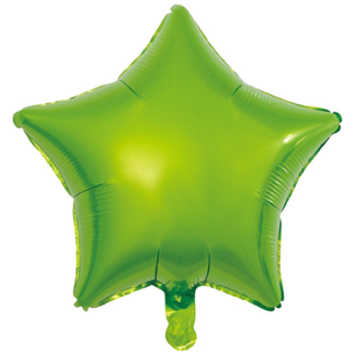 Folieballon stjerne lysegrøn