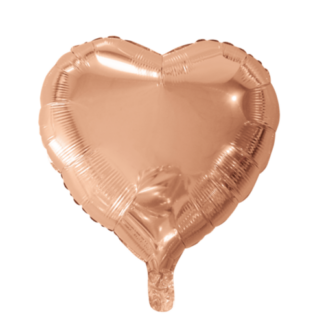 Folieballon hjerte rose gold