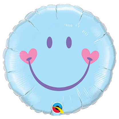 Sweet blue smile face