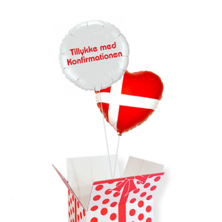Tillykke med konfirmationen rød - buket
