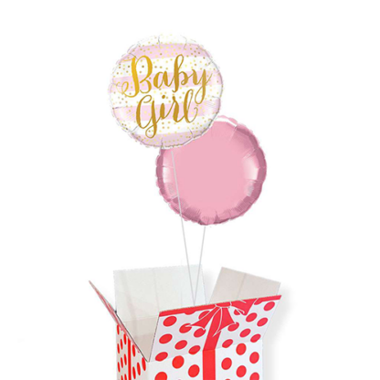Baby girl guld & pink - buket