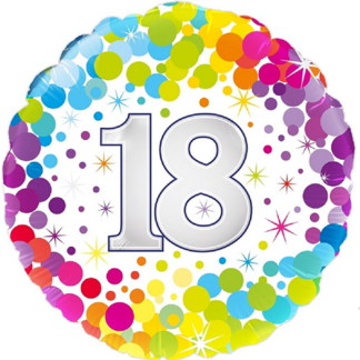 18 år colorful confetti