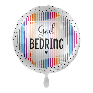 God bedring med farvede striber