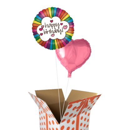 Happy birthday retro hjerte buket