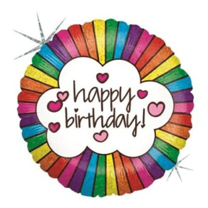 Happy birthday retro regnbue