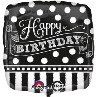 Happy Birthday Black White