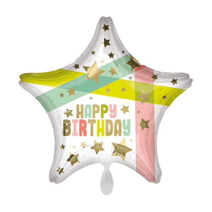 Happy Birthday Gold Colors Stars