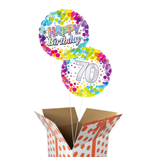 Colorful happy birthday 70 år - buket