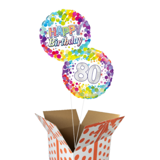 Colorful happy birthday 80 år - buket