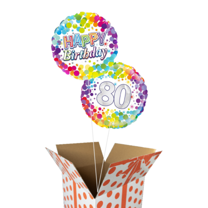 Colorful happy birthday 80 år - buket
