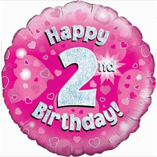 2 år Happy Birthday Pink