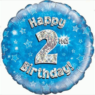 2 år Happy Birthday Blå