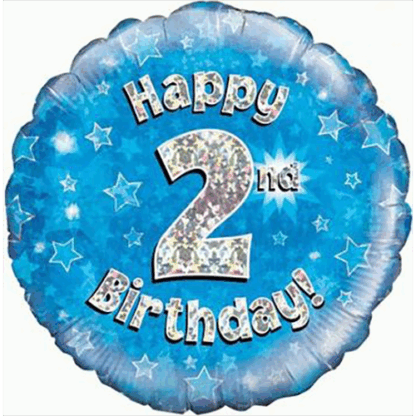 2 år Happy Birthday Blå